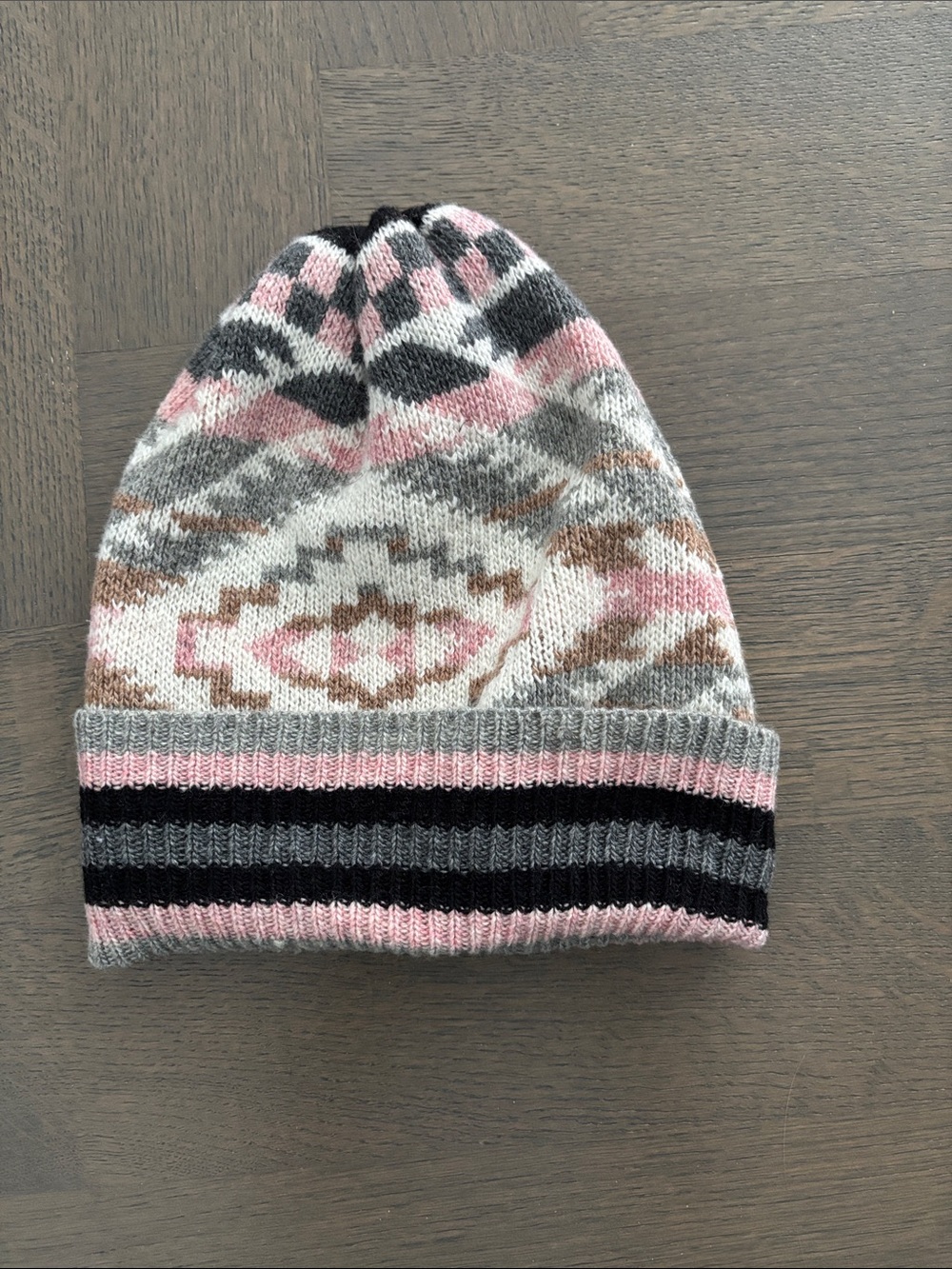 FAHERTY winter hat β Pink, Gray, Black & Cream